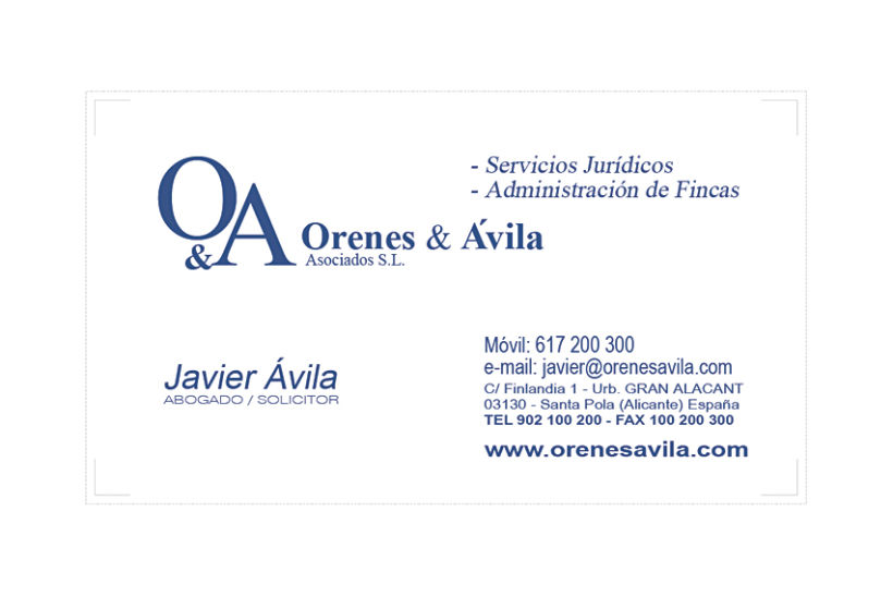 Imagen Corporativa Administración de fincas: Orenes & Avila 4