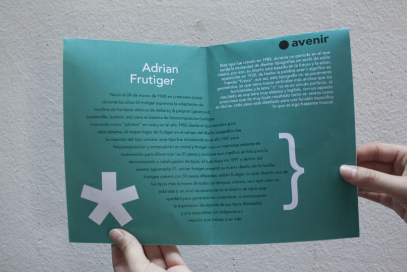 Espécimen de Avenir // tipografía de Adrian Frutiger 6