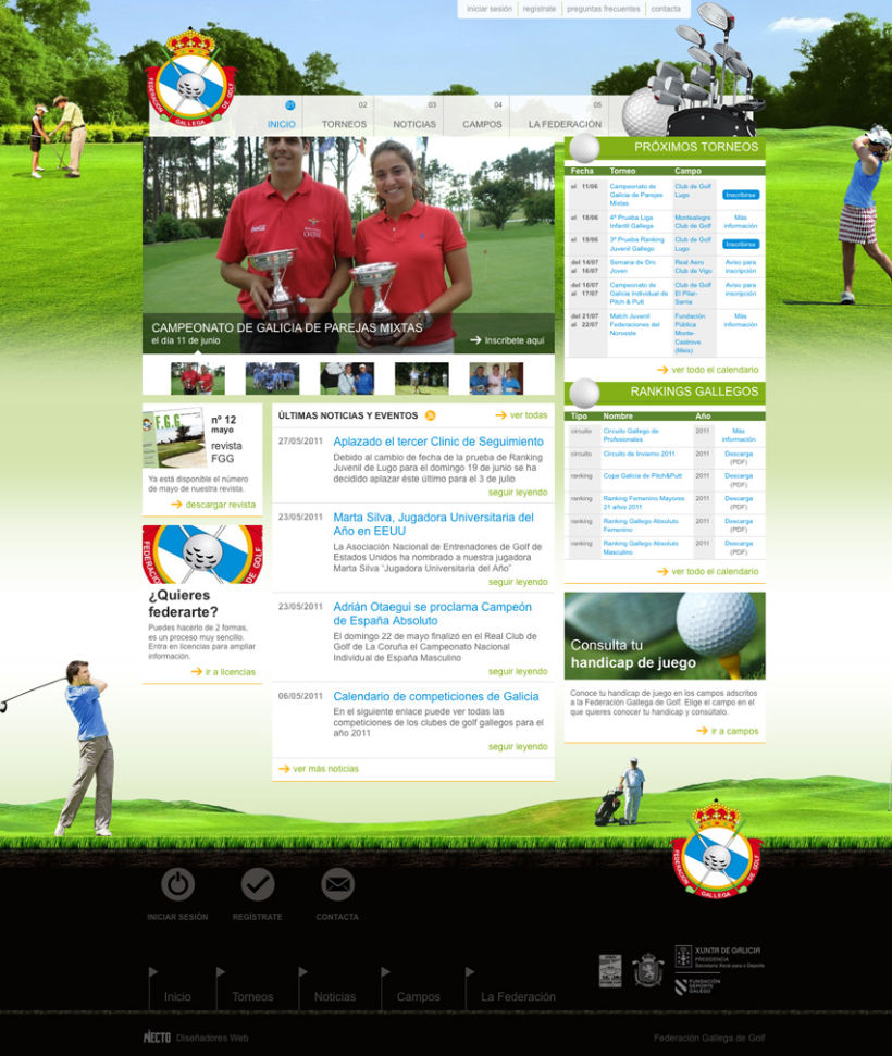 Web Federación Gallega de Golf 2
