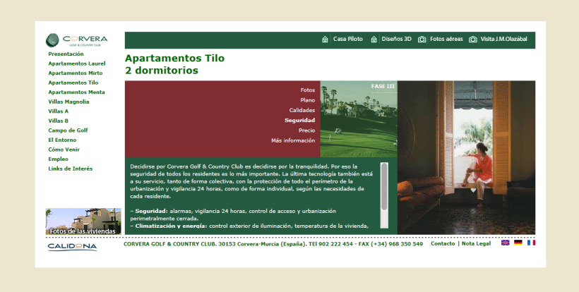 Web Corporativa Corvera Golf & Country Club 3