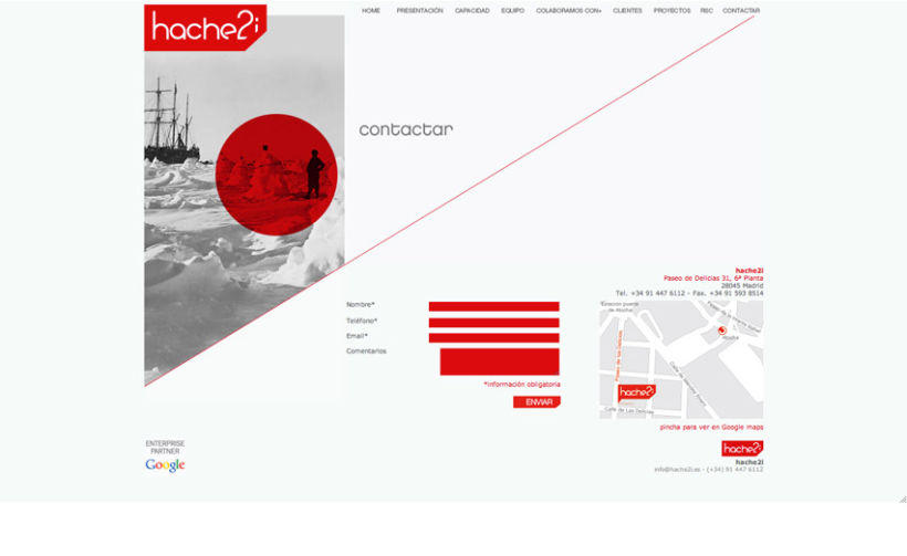 Hache2i, logotipo, tarjetas, material corporativo y página web. 7