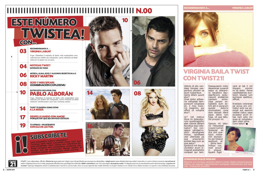 Twist21 Magazine. Diseño Editorial 5