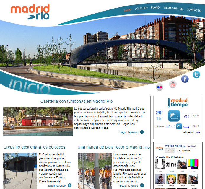 Sitio web Madrid Río 2