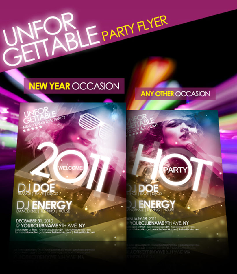 Unforgettable Party Flyer Template 1