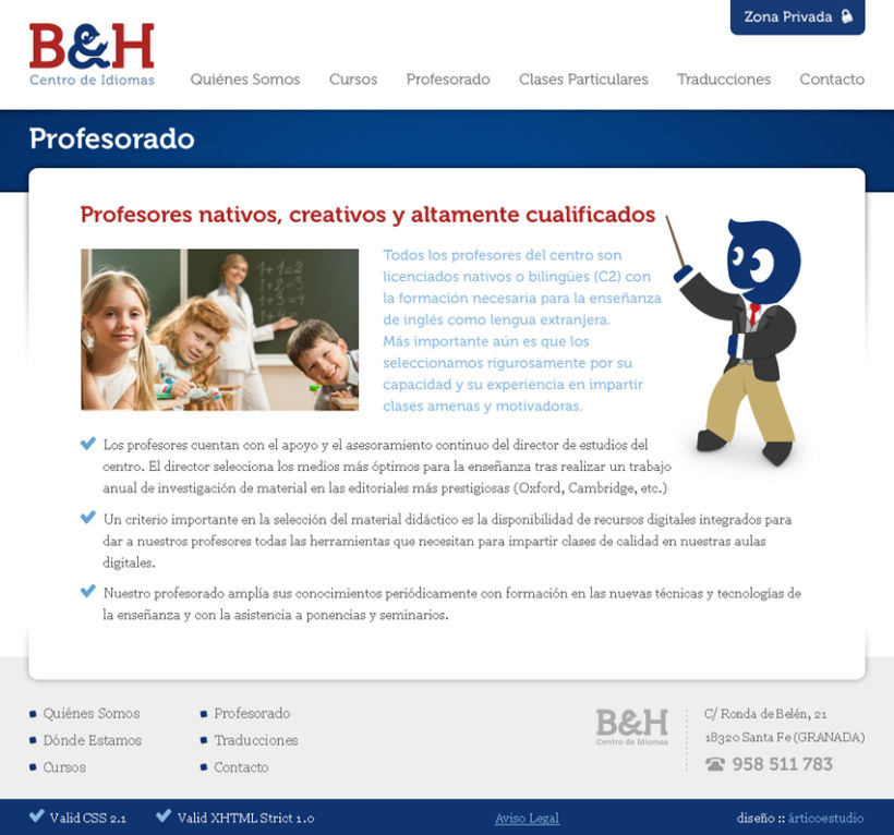 Sitio Web Idiomas B&H 3