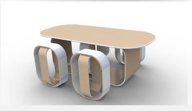 conjunto de mesa y taburetes 1