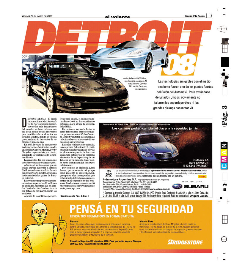 Suplemento Al Volante, Diario La Nación 3