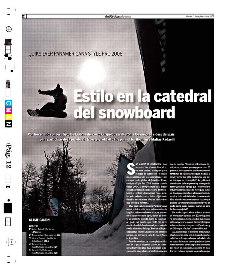Deportiva Xtrema, Diario La Nación 10