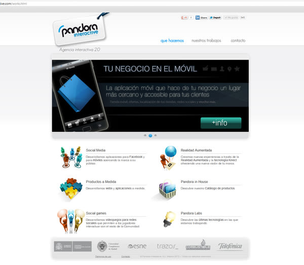 Diseño web PandoraInt 4