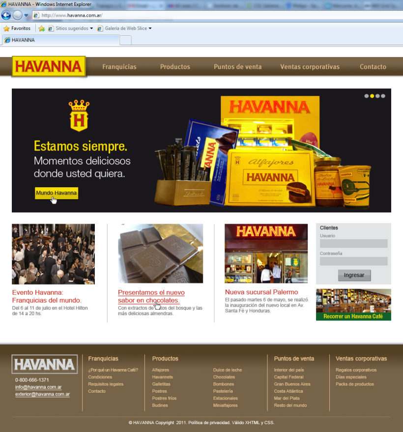 Sitio web Havanna 4