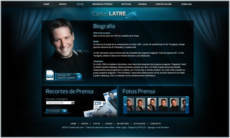 Carlos Latre Website 3