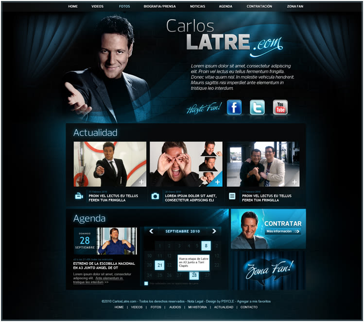 Carlos Latre Website 2