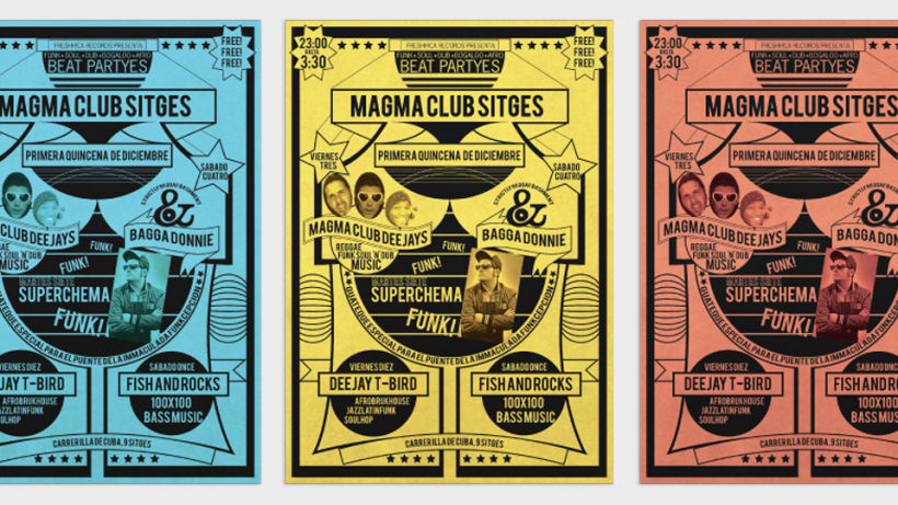 Serie de carteles Magma Club 3