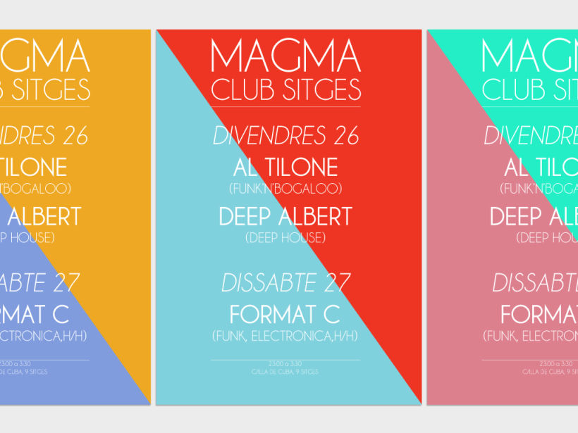 Serie de carteles Magma Club 4