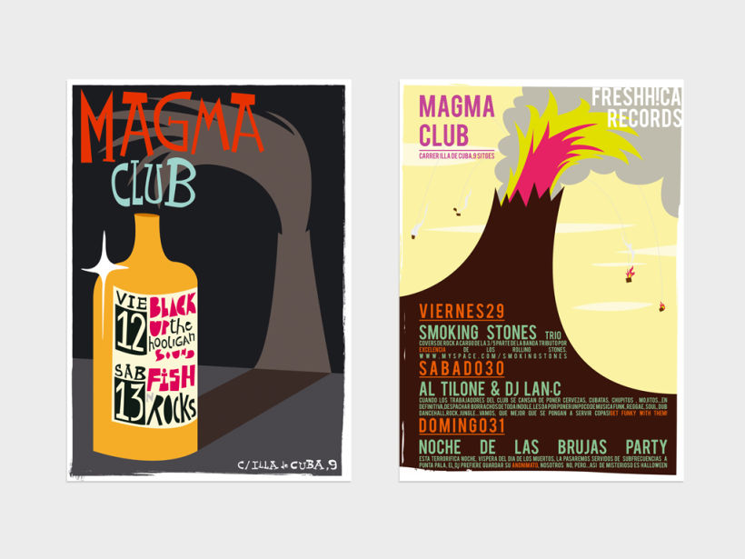 Serie de carteles Magma Club 6