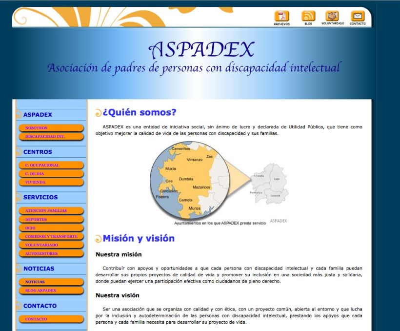 Web de la Asociación ASPADEX 2
