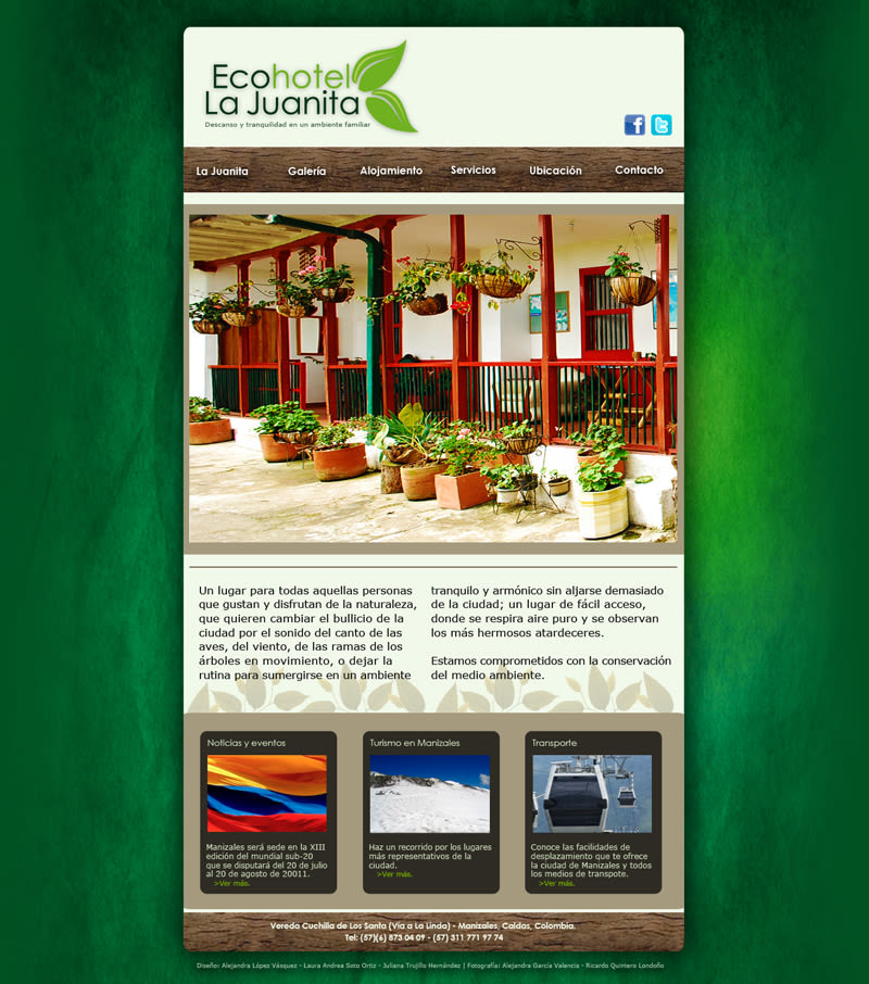 Web Ecohotel La Juanita 1