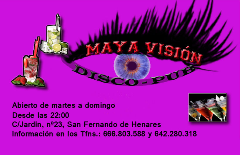Tarjetas presentación Maya Visión 7