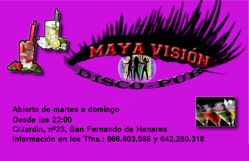 Tarjetas presentación Maya Visión 6