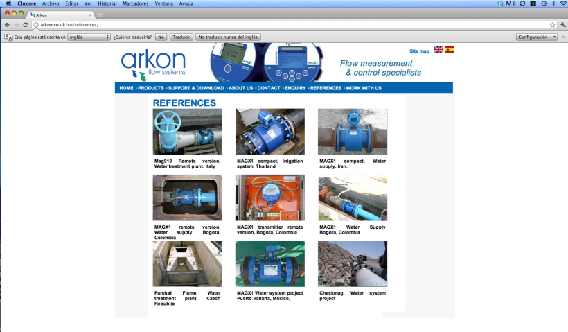 Diseño web Arkon Flow Systems 4
