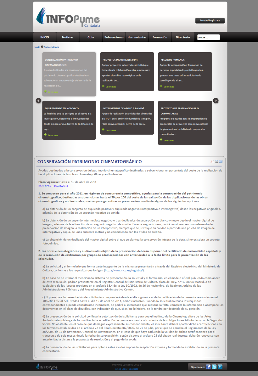 Página web InfoPyme 11
