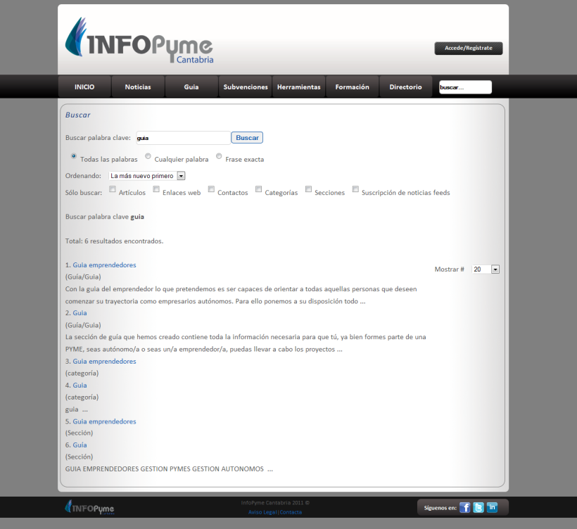 Página web InfoPyme 15