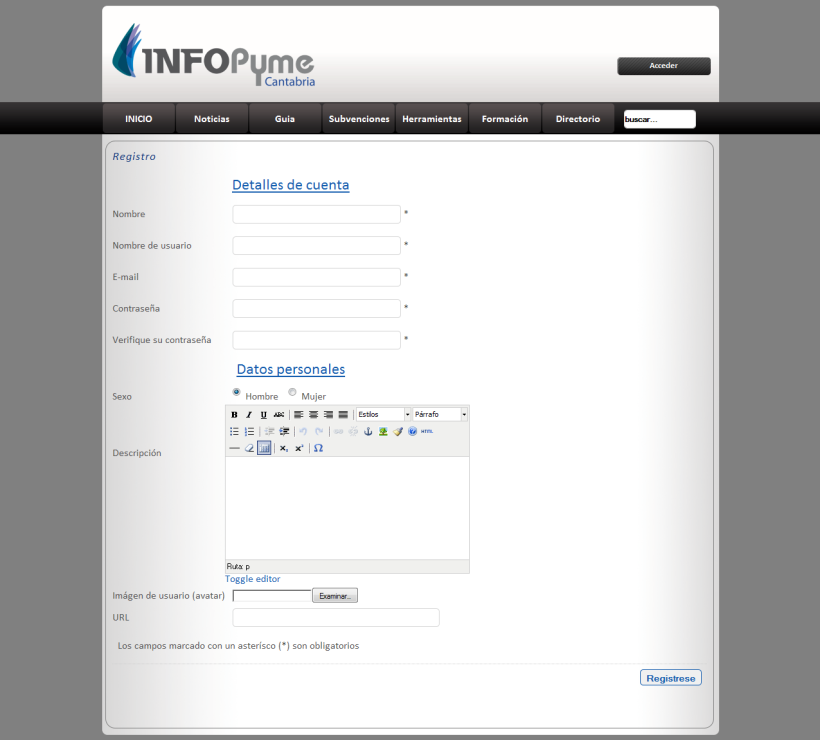 Página web InfoPyme 8
