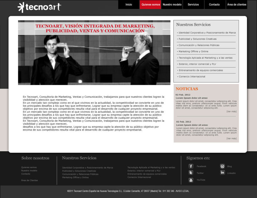 Web Corporativa Tecnoart 2