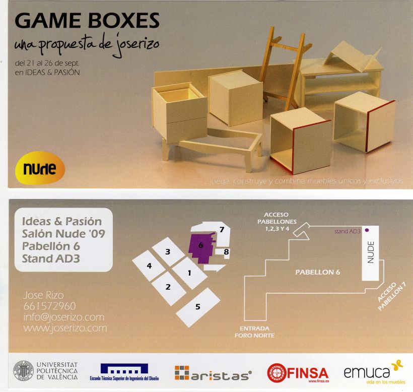 Tarjeta para exposición. Game Boxes  2