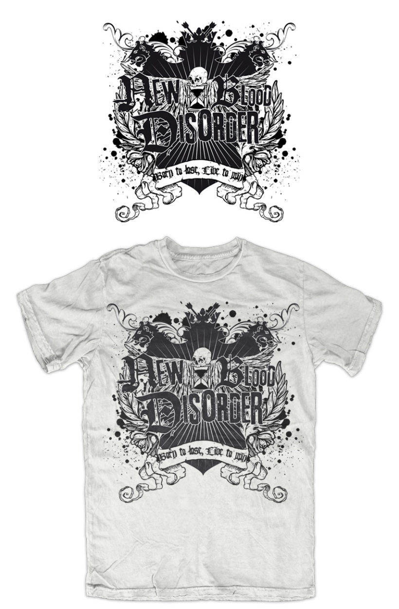 NEW BLOOD DISORDER |  logo + CD + camiseta 3