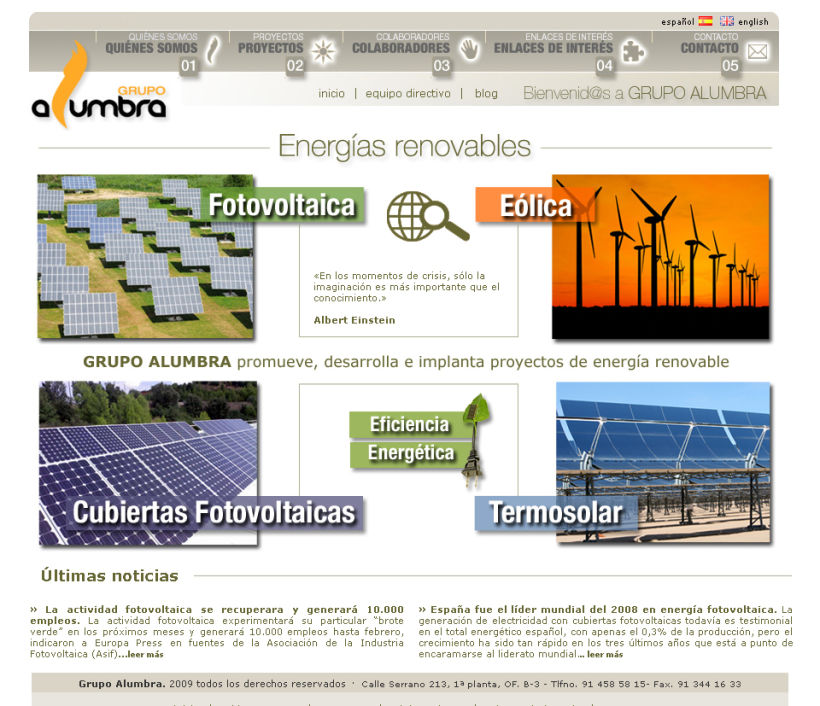 Website Grupo Alumbra 2