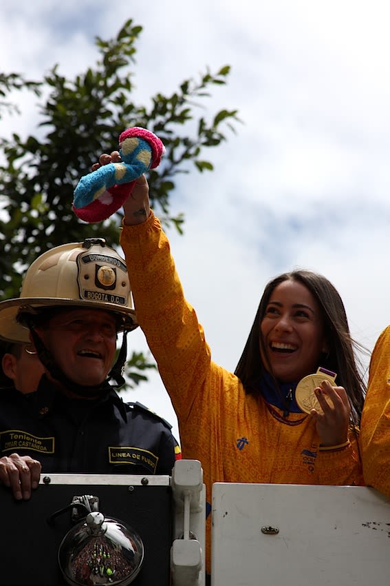 Multitudinario recibimiento a los medallistas en Bogotá DC 7