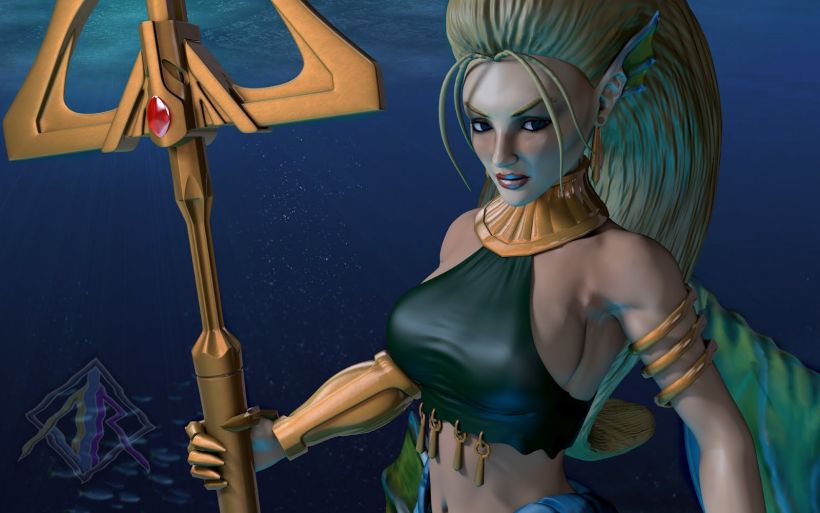 Sirena, personaje 3D 3