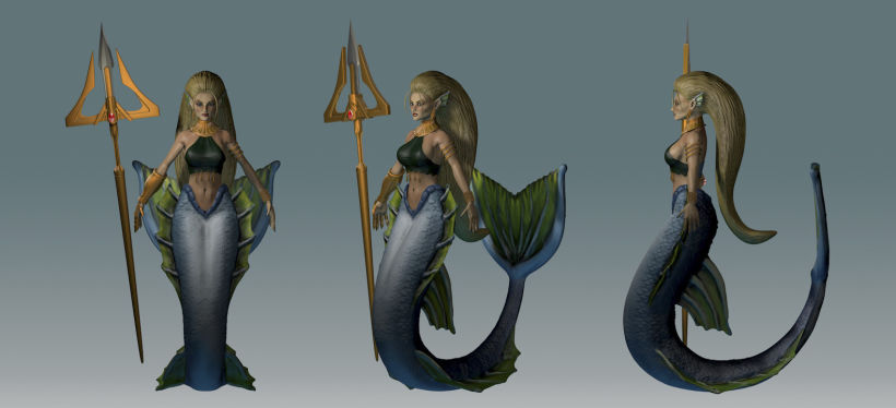 Sirena, personaje 3D 4