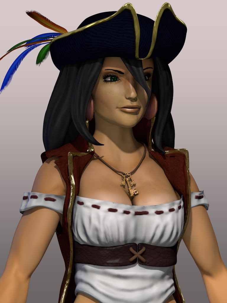 Pirata, personaje 3D 3
