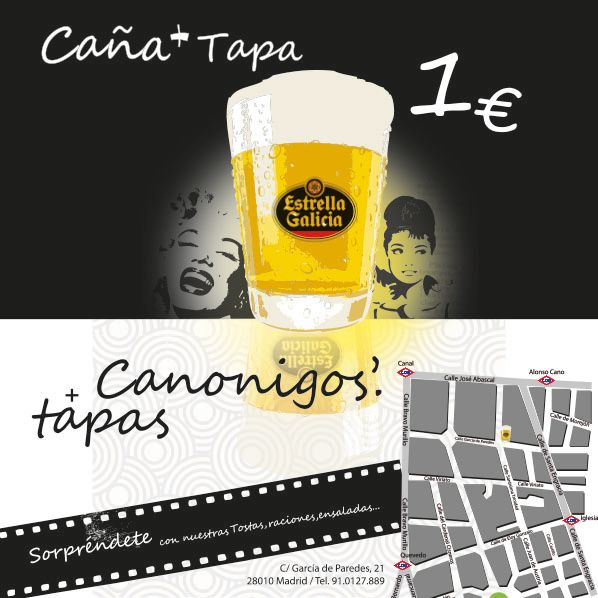 Diseño y Publicidad Restaurante Canónigos + Tapas  Madrid 3
