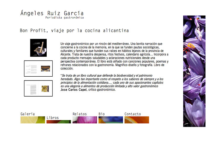 Diseño web Ángeles Ruiz García · Periodista gastronómica 4