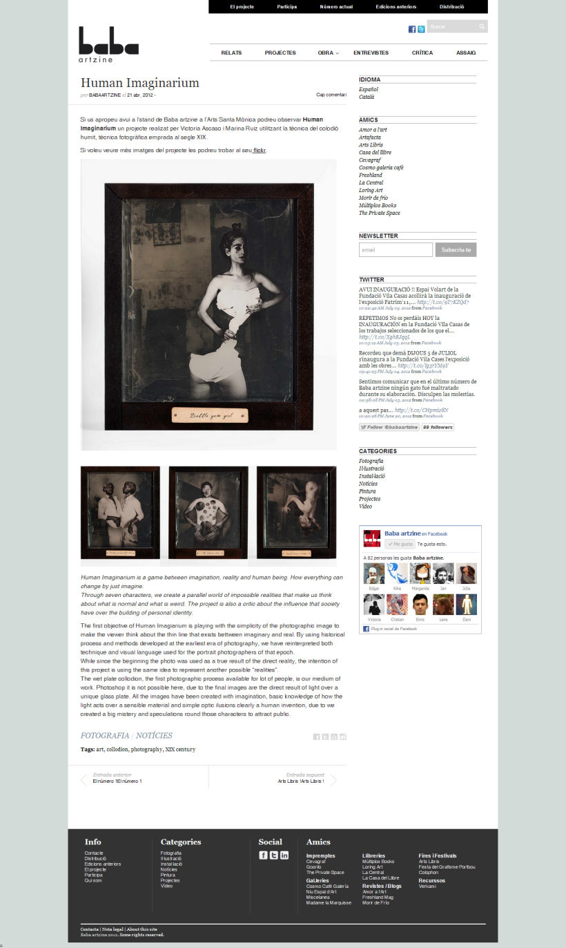 Baba artzine, web-blog para la revista de arte emergente Baba 3
