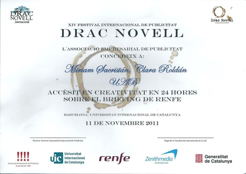 Premio DRAC NOVELL 5