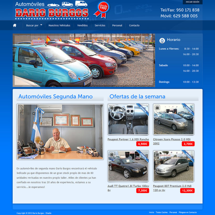 Venta de coches - Desarrollo sitios web con Wordpress. Desarrollador de Wordpress 1