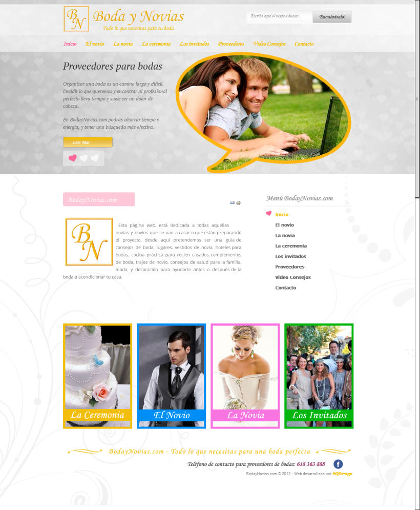 Portal web Bodaynovias.com 1
