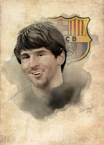 Lionel Messi Portrait. F.C. Barcelona. 3