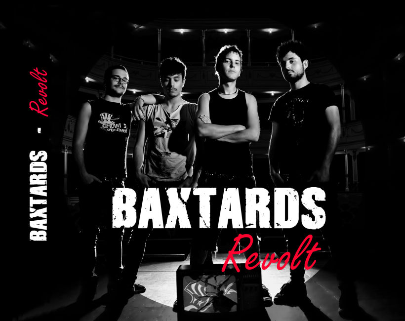 Promoción disco BaXtards, maquetación disco Revolt  1