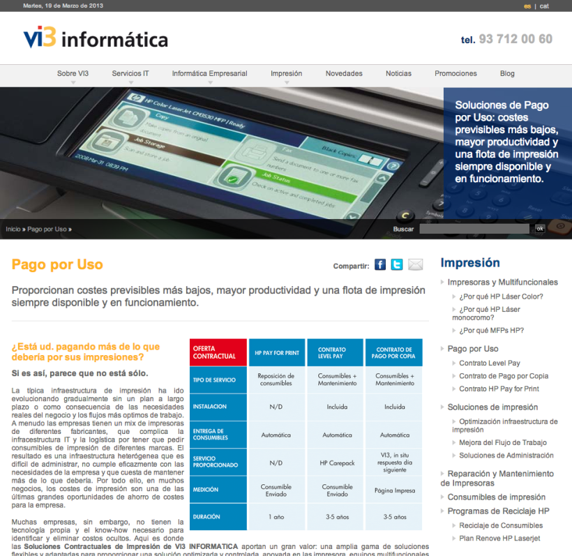 Vi3 Informática: Web Administrable 3