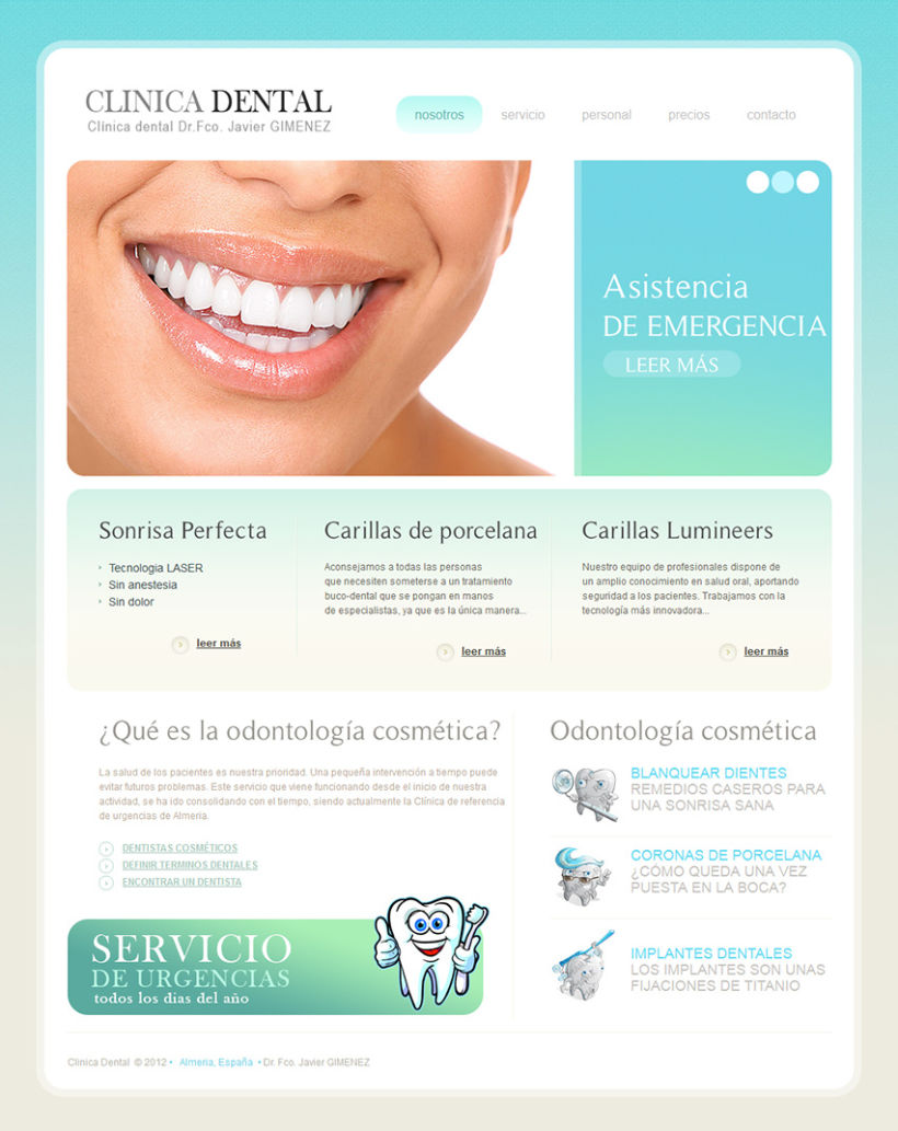 Clínica Dental. Diseño Web 1