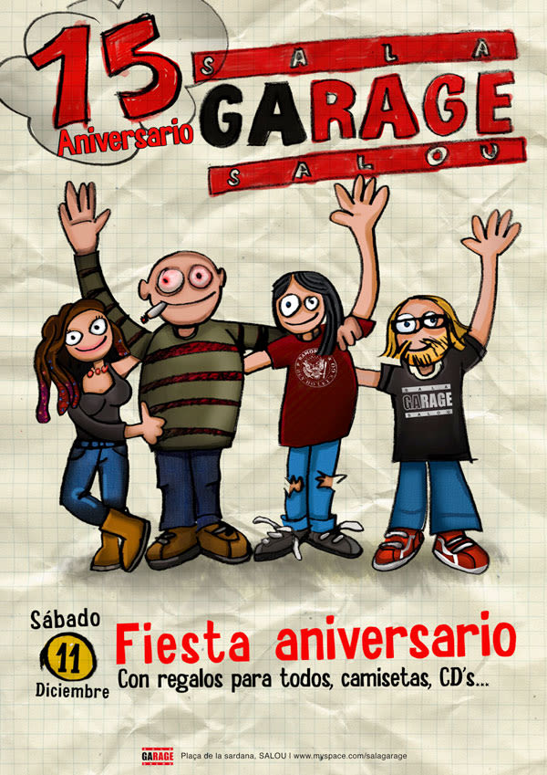 Cartel aniversario Sala Garage 1