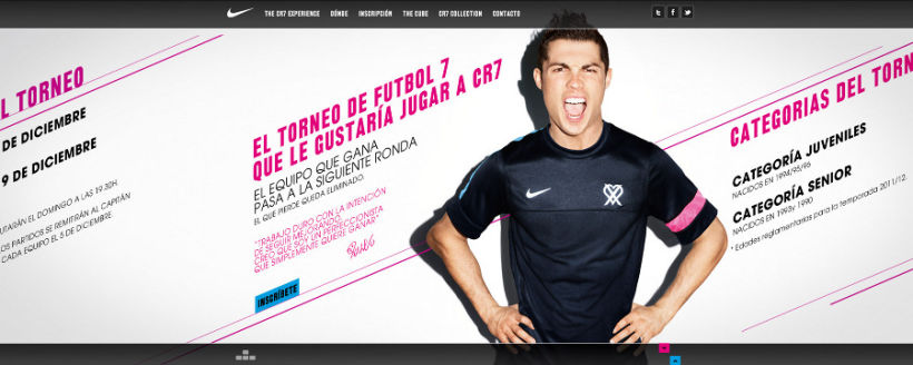 Nike CR7 Experience Website 1