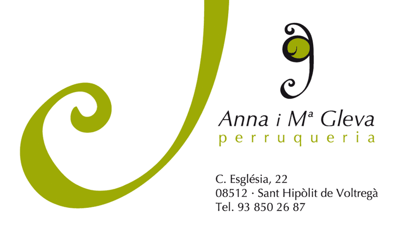 Perruqueria Anna i Gleva - Marca y tarjetas 2