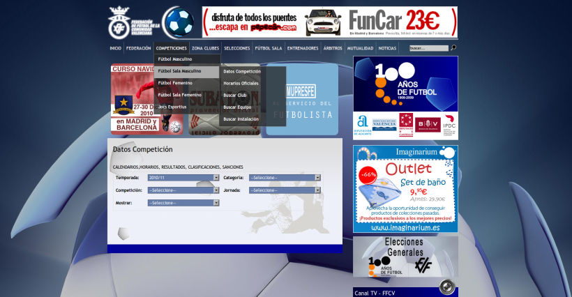 Web de la Federación de Fútbol de la Comunidad Valenciana 4
