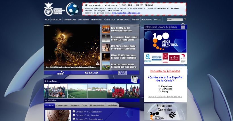 Web de la Federación de Fútbol de la Comunidad Valenciana 2